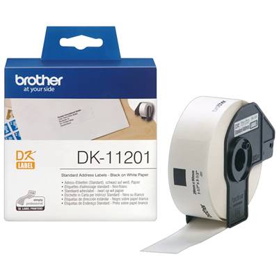 DK-11201 - Etiquettes Adressage BROTHER - 90mm de large - Noir/Blanc