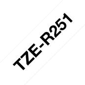 TZE-R251 - Ruban Tissu BROTHER - 24mm de large - Noir/Blanc