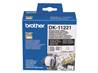 DK-11221 - Etiquettes Carres BROTHER - 23mm de large - Noir/Blanc