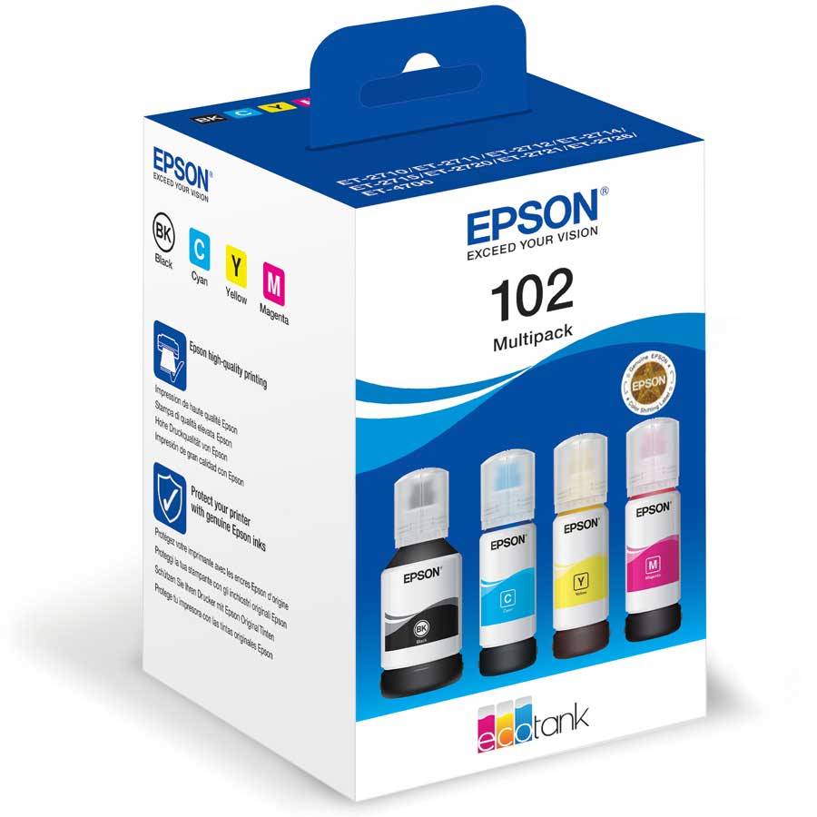 Epson 102 - Flacon d'encre équivalent à C13T03R440, T102 - Yellow