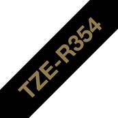 TZE-R354 - Ruban Tissu BROTHER - 24mm de large - Or/Noir