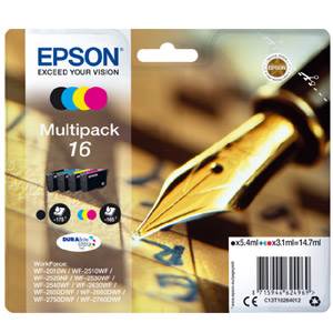 EPSON 16 (C13T16264511) - Pack x 4 Encres Couleur