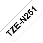 TZE-N251 - Ruban Non Laminé BROTHER - 24mm de large - Noir/Blanc