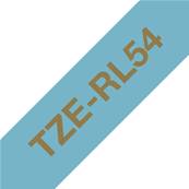 TZE-RL54 - Ruban Tissu BROTHER - 24mm de large - Or/Bleu clair