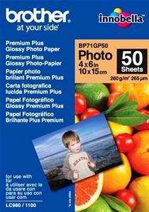 BROTHER BP71GP50 - Papier Photo Brillant - 100x150 mm