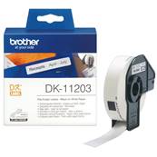 DK-11203 - Etiquettes Classement BROTHER - 87mm de large - Noir/Blanc