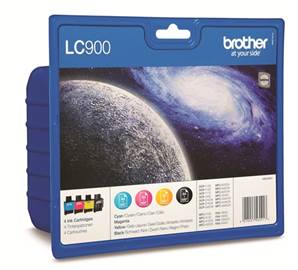 BROTHER LC900VALBP - Pack x 4 Encres - Noir/Cyan/Magenta/Jaune