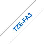 TZE-FA3 - Ruban Tissu BROTHER - 12mm de large - Bleu/Blanc
