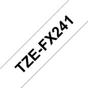 TZE-FX241 - Ruban Laminé BROTHER - 18mm de large - Noir/Blanc