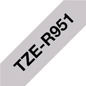 TZE-R951 - Ruban Tissu BROTHER - 24mm de large - Noir/Gris clair
